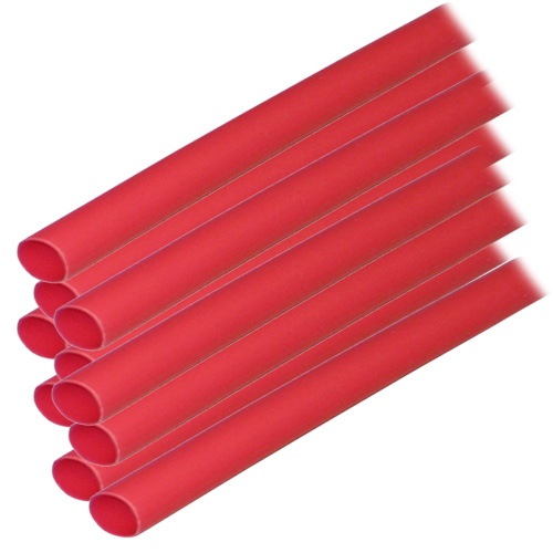 Ancor - Ancor Adhesive Lined Heat Shrink Tubing (ALT) - 1/4" x 6" - 10-Pack - Red