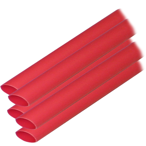 Ancor - Ancor Adhesive Lined Heat Shrink Tubing (ALT) - 3/8" x 12" - 5-Pack - Red