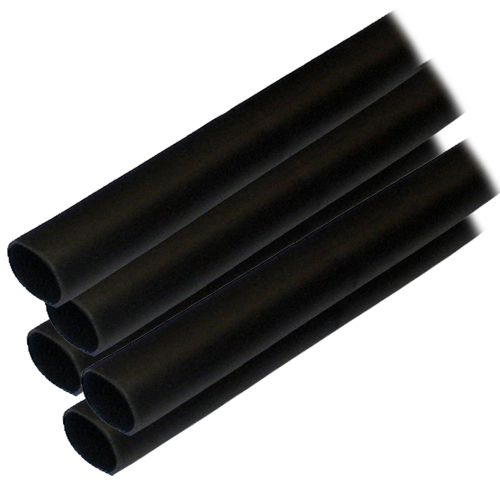 Ancor - Ancor Adhesive Lined Heat Shrink Tubing (ALT) - 1/2" x 12" - 5-Pack - Black