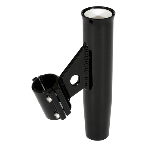 Lee's Tackle - Lee's Clamp-On Rod Holder - Black Aluminum - Vertical Mount - Fits 1.660 O.D. Pipe