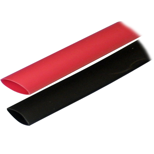 Ancor - Ancor Adhesive Lined Heat Shrink Tubing (ALT) - 3/4" x 3" - 2-Pack - Black/Red