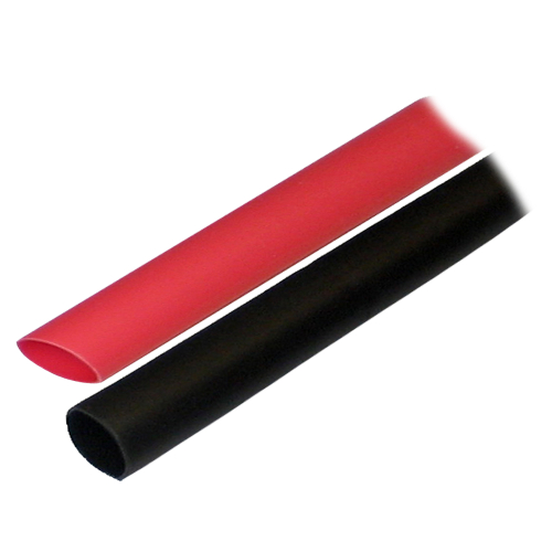 Ancor - Ancor Adhesive Lined Heat Shrink Tubing (ALT) - 1/2" x 3" - 2-Pack - Black/Red