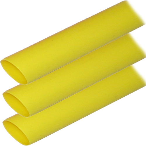 Ancor - Ancor Adhesive Lined Heat Shrink Tubing (ALT) - 1" x 6" - 3-Pack - Yellow