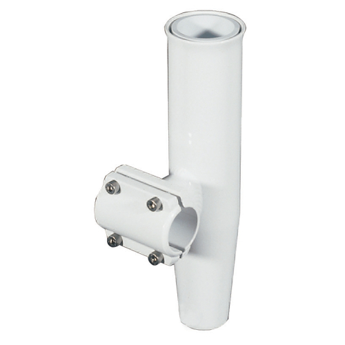 Lee's Tackle - Lee's Clamp-On Rod Holder - White Aluminum - Horizontal Mount - Fits 1.315" O.D. Pipe