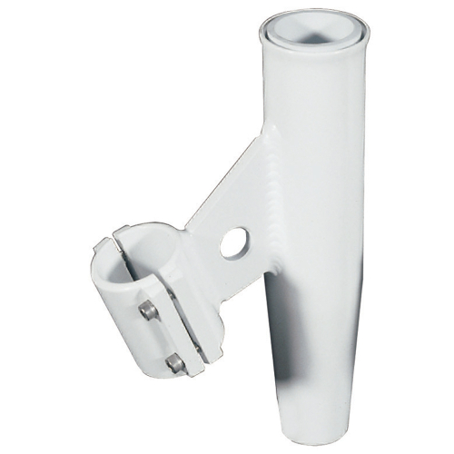 Lee's Tackle - Lee's Clamp-On Rod Holder - White Aluminum - Vertical Mount - Fits 1.050 O.D. Pipe