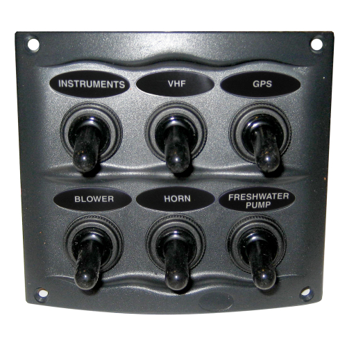 Marinco - Marinco Waterproof Panel - 6 Switches - Grey