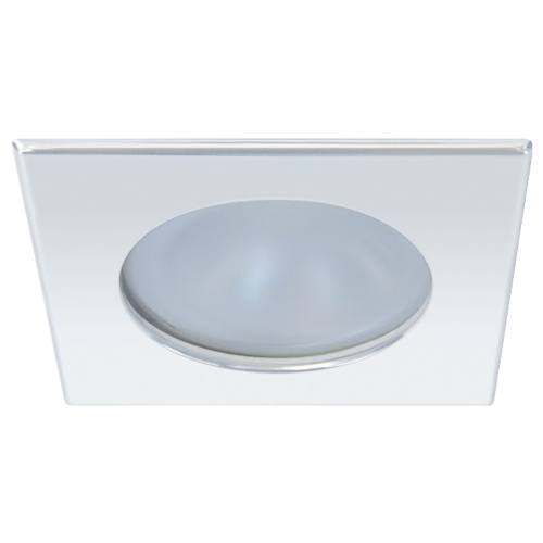 Quick - Quick Blake XP Downlight LED -  6W, IP66, Screw Mounted - Square Stainless Bezel, Round Warm White Light