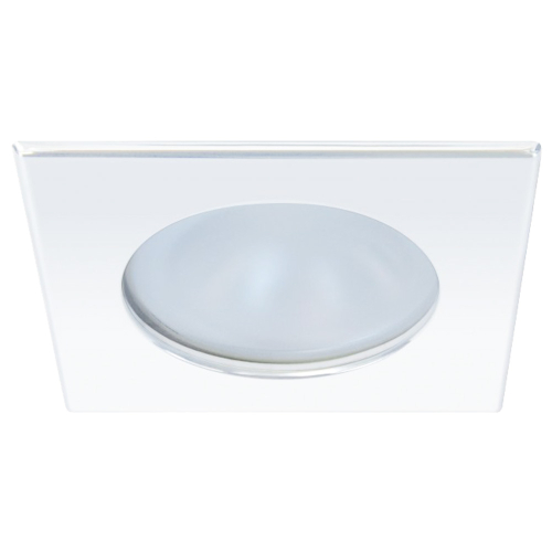 Quick - Quick Blake XP Downlight LED -  4W, IP66, Spring Mounted - Square White Bezel, Round Warm White Light