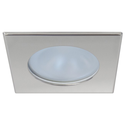 Quick - Quick Blake XP Downlight LED -  4W, IP66, Screw Mounted - Square Satin Bezel, Round Warm White Light
