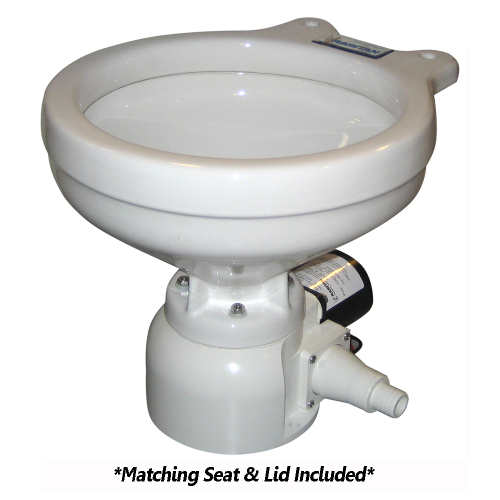 Raritan - Raritan Sea Era Toilet - Marine Size - Remote Intake Pump - Straight &amp; 90&deg; Discharge - Smart Toilet Control - 12v