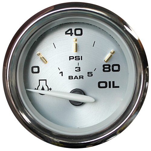Faria Beede Instruments - Faria Kronos 2" Oil Pressure Gauge - 80 PSI