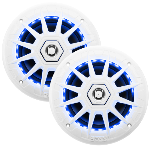 Boss Audio - Boss Audio MRGB65 Coaxial Marine 6.5" Speakers w/RGB LED Lights