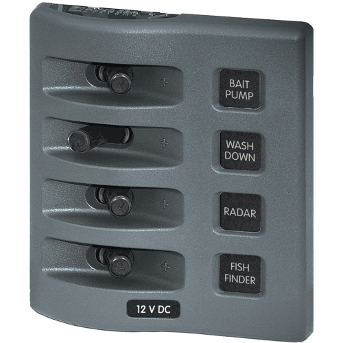 Blue Sea Systems - Blue Sea 4305 WeatherDeck&reg; 12V DC Waterproof Switch Panel - 4 Posistion