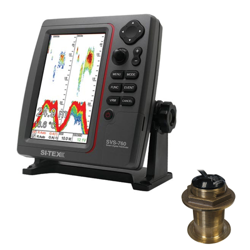 SI-TEX - SI-TEX SVS-760 Dual Frequency Sounder 600W Kit w/Bronze 20 Degree Transducer