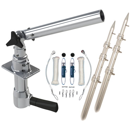 Rupp Marine - Rupp Revolution Top Gun Package w/18' Poles & Complete Single Line Rigging Kit w/Klickers Release Clips