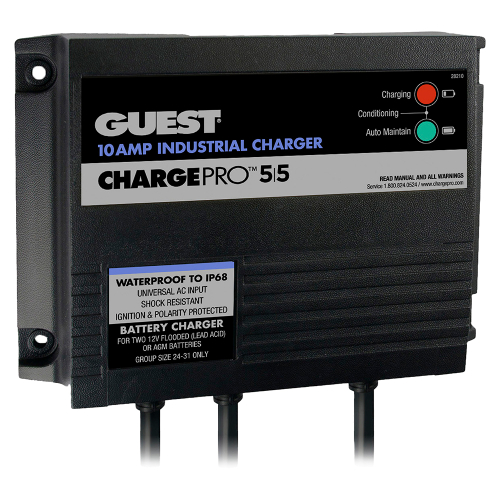 Guest - Guest 10AMP - 12/24V 2 Bank 120V Input On-Board Battery Charger