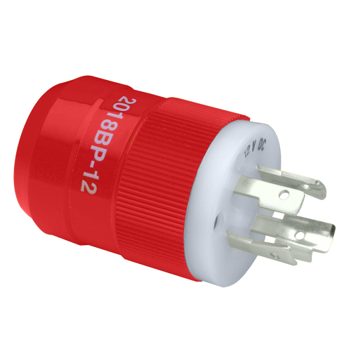 Marinco - Marinco 2018BP-12 Locking Charger Plug (Male) - Red