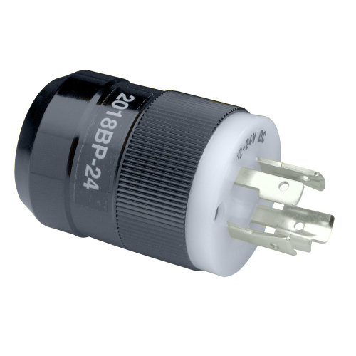 Marinco - Marinco 2018BP-24 Trolling Motor Plug (Male) 12/24V - Black