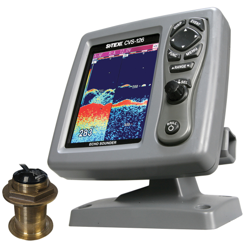SI-TEX - SI-TEX CVS-126 Dual Frequency Color Echo Sounder w/B60 12&deg; Transducer B-60-12-CX