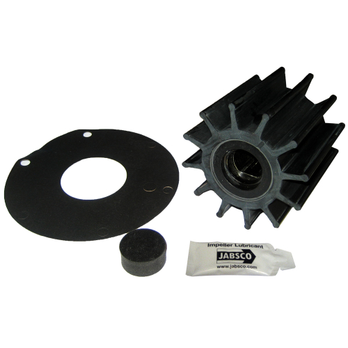 Jabsco - Jabsco Impeller Kit - 12 Blade - Neoprene - 3-¾" Diameter - Plastic Insert - Double Flat Drive