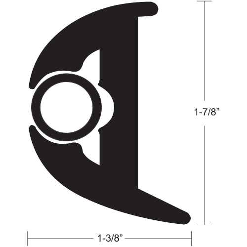 TACO Marine - TACO Flex Vinyl Rub Rail Kit - Black w/Black Insert - 50' - 1-7/8" X 1-3/8"
