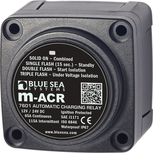 Blue Sea Systems - Blue Sea 7601 DC Mini ACR Automatic Charging Relay - 65 Amp