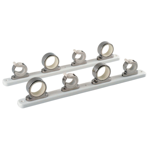 TACO Marine - TACO 4-Rod Hanger w/Poly Rack - Polished Stainless Steel