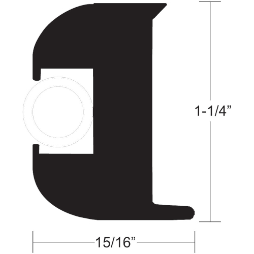 TACO Marine - TACO Flex Vinyl Rub Rail Kit - Black w/White Insert - 50' - 1-1/4" x 15/16"