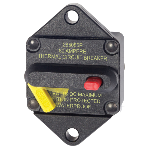 Blue Sea Systems - Blue Sea 7086 80 Amp Circuit Breaker Panel Mount 285 Series