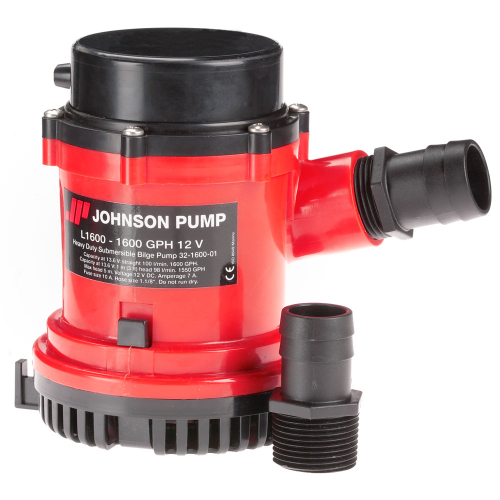 Johnson Pump - Johnson Pump 1600 GPH Bilge Pump 1-1/8" Hose 12V