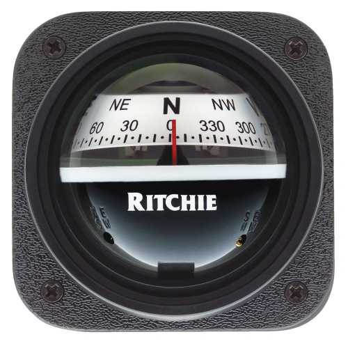 Ritchie - Ritchie V-537W Explorer Compass - Bulkhead Mount - White Dial