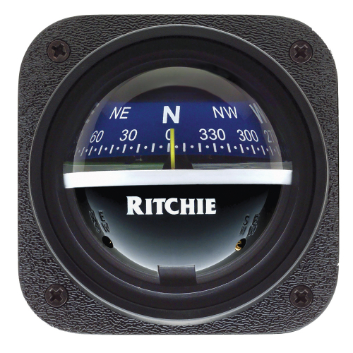 Ritchie - Ritchie V-537B Explorer Compass - Bulkhead Mount - Blue Dial