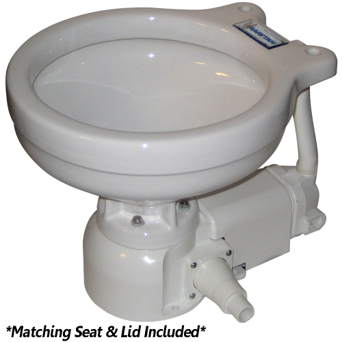 Raritan - Raritan Sea Era Electric Toilet - Marine Size - Integral Pump - Straight &amp; 90&deg; Discharge - 12v