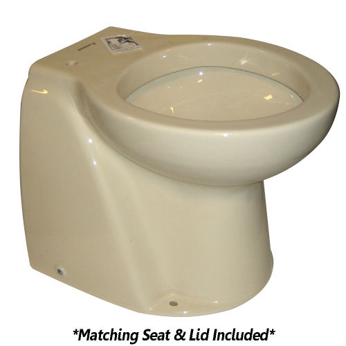 Raritan - Raritan Atlantes Freedom&reg; w/Vortex-Vac - Household Style - Bone - Remote Intake Pump - Momentary Handle - 12v