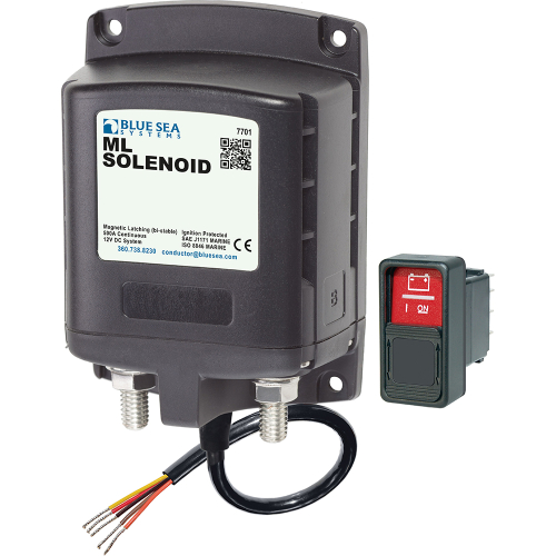 Blue Sea Systems - Blue Sea 7701 ML-Series Solenoid w/Contura Switch 12VDC