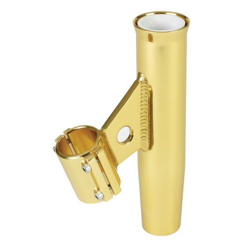 Lee's Tackle - Lee's Clamp-On Rod Holder - Gold Aluminum - Vertical Mount - Fits 1.315" O.D. Pipe