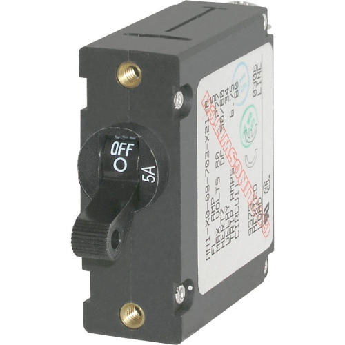 Blue Sea Systems - Blue Sea 7200 AC / DC Single Pole Magnetic World Circuit Breaker  -  5 Amp