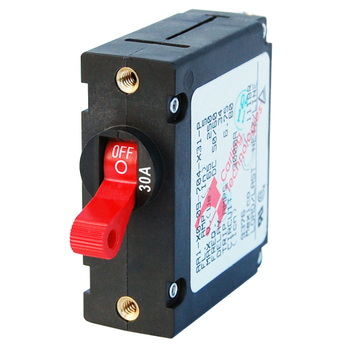 Blue Sea Systems - Blue Sea 7221 AC / DC Single Pole Magnetic World Circuit Breaker  -  30 Amp