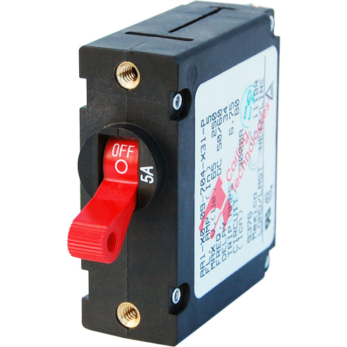Blue Sea Systems - Blue Sea 7201 AC/DC Single Pole Magnetic World Circuit Breaker  -  5 AMP