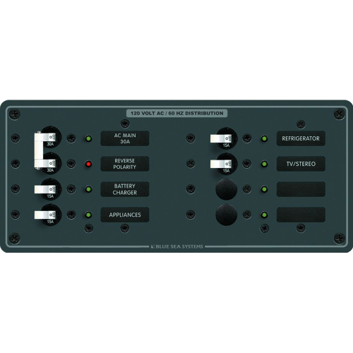 Blue Sea Systems - Blue Sea 8412 AC Main + 6 Positions - White