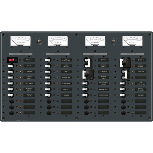 Blue Sea Systems - Blue Sea 8186 AC 2 Sources + 12 Positions/DC Main + 19 Positions