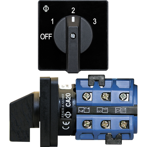 Blue Sea Systems - Blue Sea 9010 Switch, AV 120VAC 32A OFF +3 Positions
