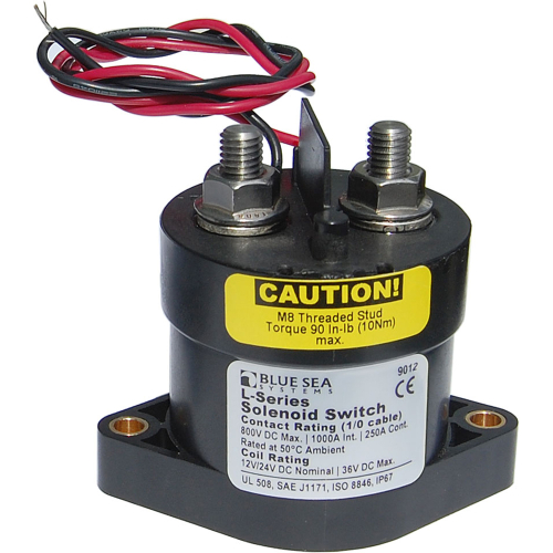 Blue Sea Systems - Blue Sea 9012 L Solenoid Switch - 12-24VDC - 250A