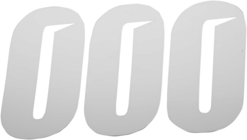 DCOR - DCOR Slash Series Individual Numbers 7in. - No.0 - White - 45-32-0