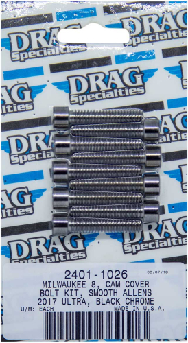 Drag Specialties - Drag Specialties Cam Cover Bolt Kit - Smooth - 2401-1026