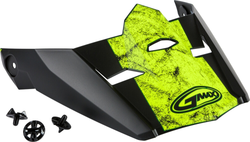 G-Max - G-Max Visor with Screws for MX-46 Dominant Helmets - Matte Black/Hi-Vis - Md-2XL - G046902
