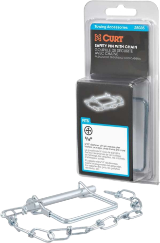 Curt - Curt Safety Pin with Chain - 5/16in. - 25035
