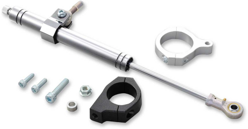 Drag Specialties - Drag Specialties Steering Damper Kit - Silver - 0414-0527