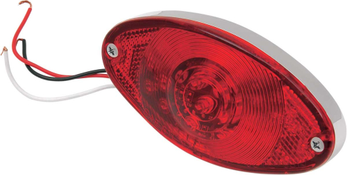 Drag Specialties - Drag Specialties LED Taillight - Ultra-Thin Cat Eye with Red Lens - 160634