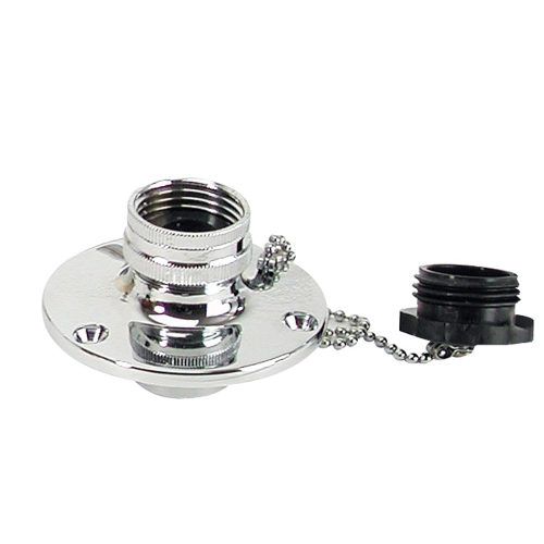 Whitecap - Whitecap C.P. Brass Inlet 2-3/4" Base 1-1/2" Depth